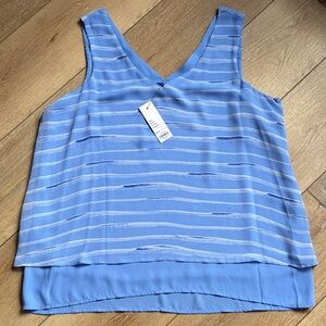 Apt 9 Tank Top Womens Large Blue Sleeveless Lightweight V-Neck NWT